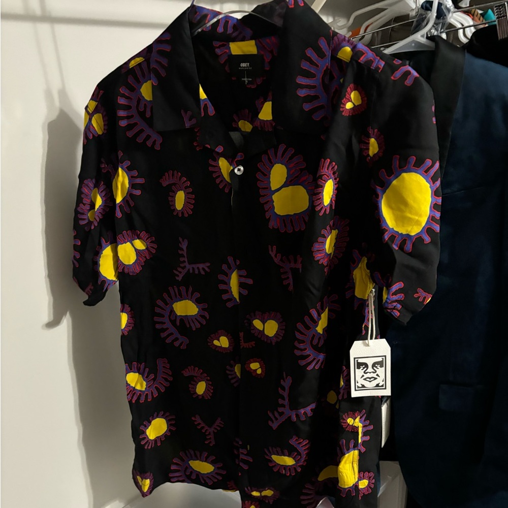 NWT Obey button down shirt